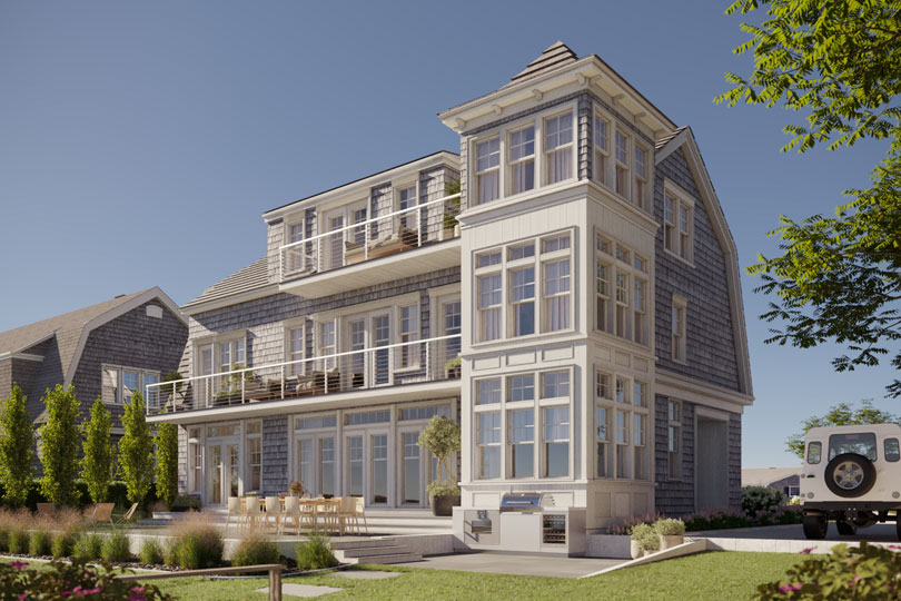 Rendering of 3-story home on Cape Cod